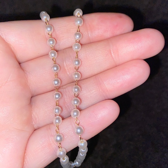 Pearl bead with gold plate choker necklace brand new never worn - Picture 2 of 3